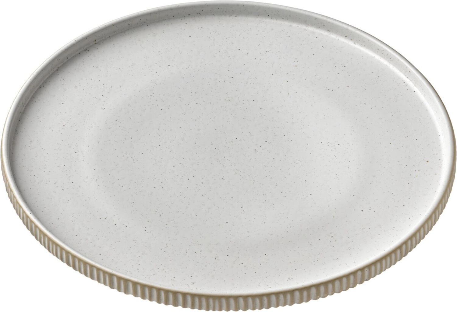 Playground nara assiette plate bord haut relief blanc d21cm