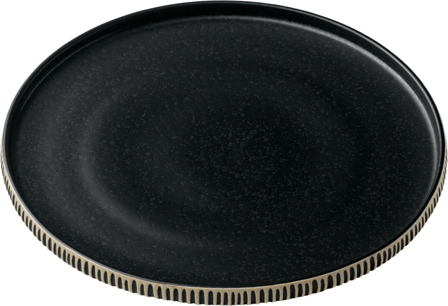 Playground nara assiette plate relief noir blanc d21cm