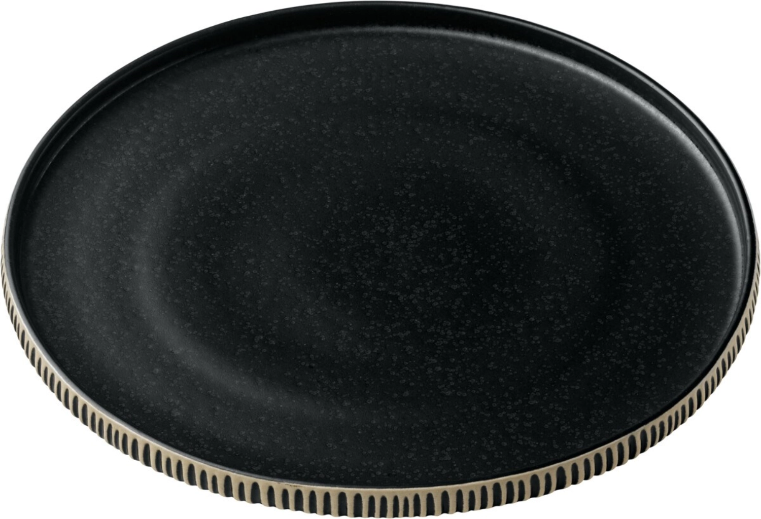 Playground nara assiette plate relief noir blanc d27cm