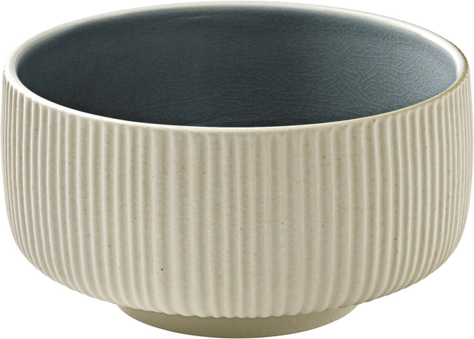 Playground Nara plat rond relief gris D15cm 0.88lt