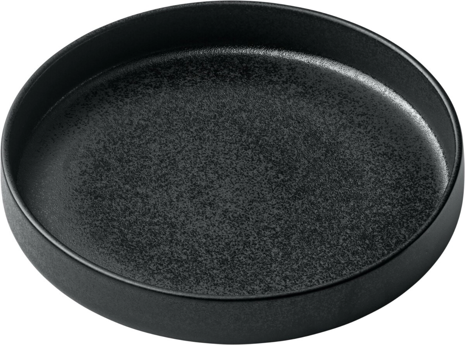 Playground Nara Assiette creuse ronde bord haut noir D24cm