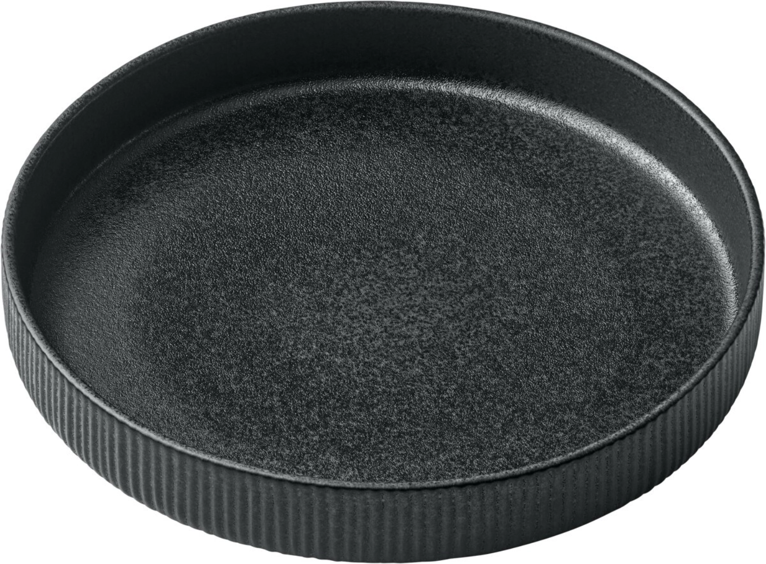 Playground nara assiette creuse bord haut relief noir d24cm