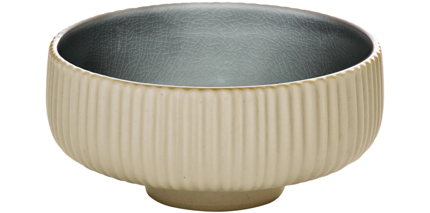 Nara bowl round relief grey 12cm