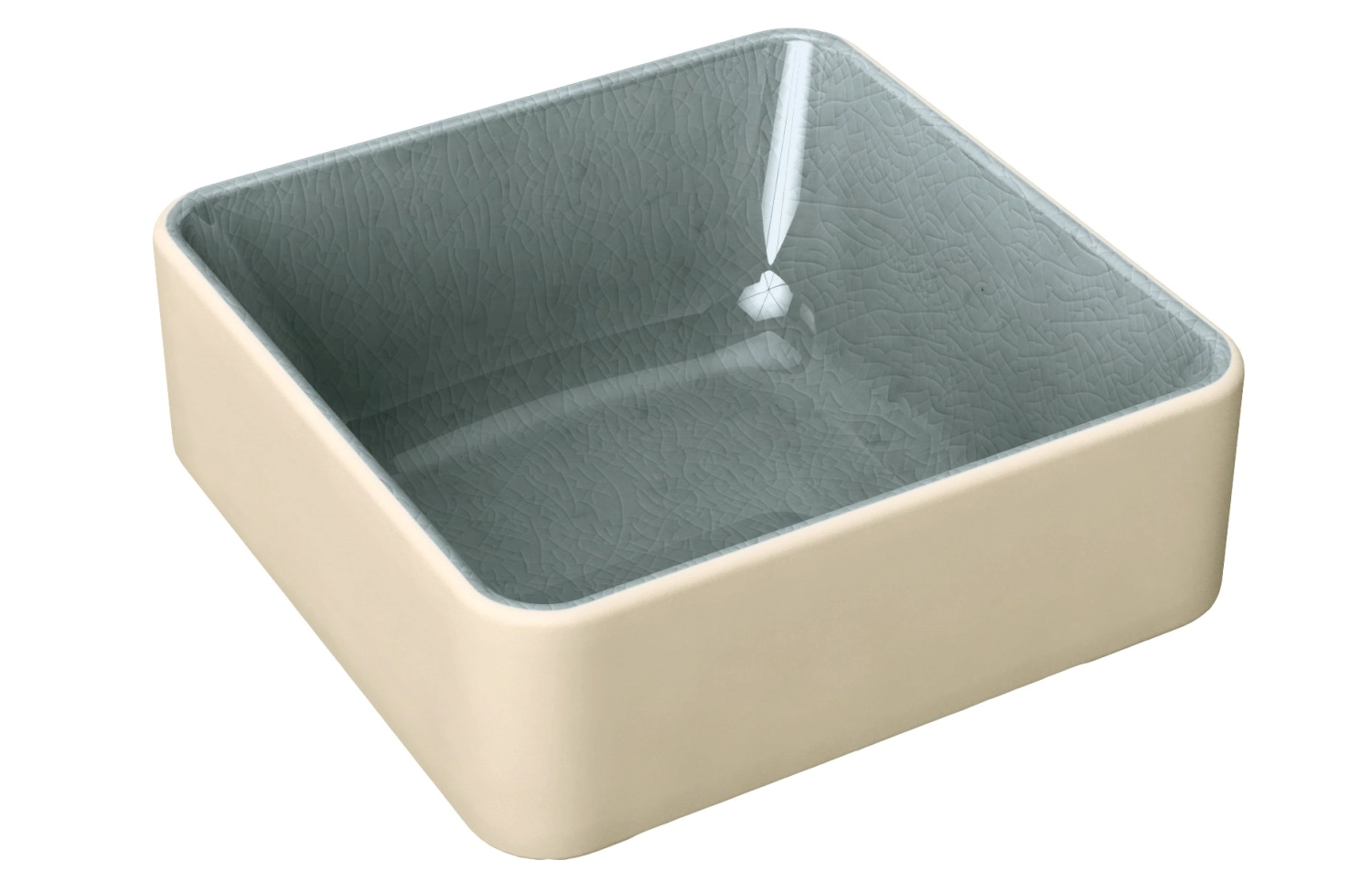 Nara bowl deep square grey 9x9cm