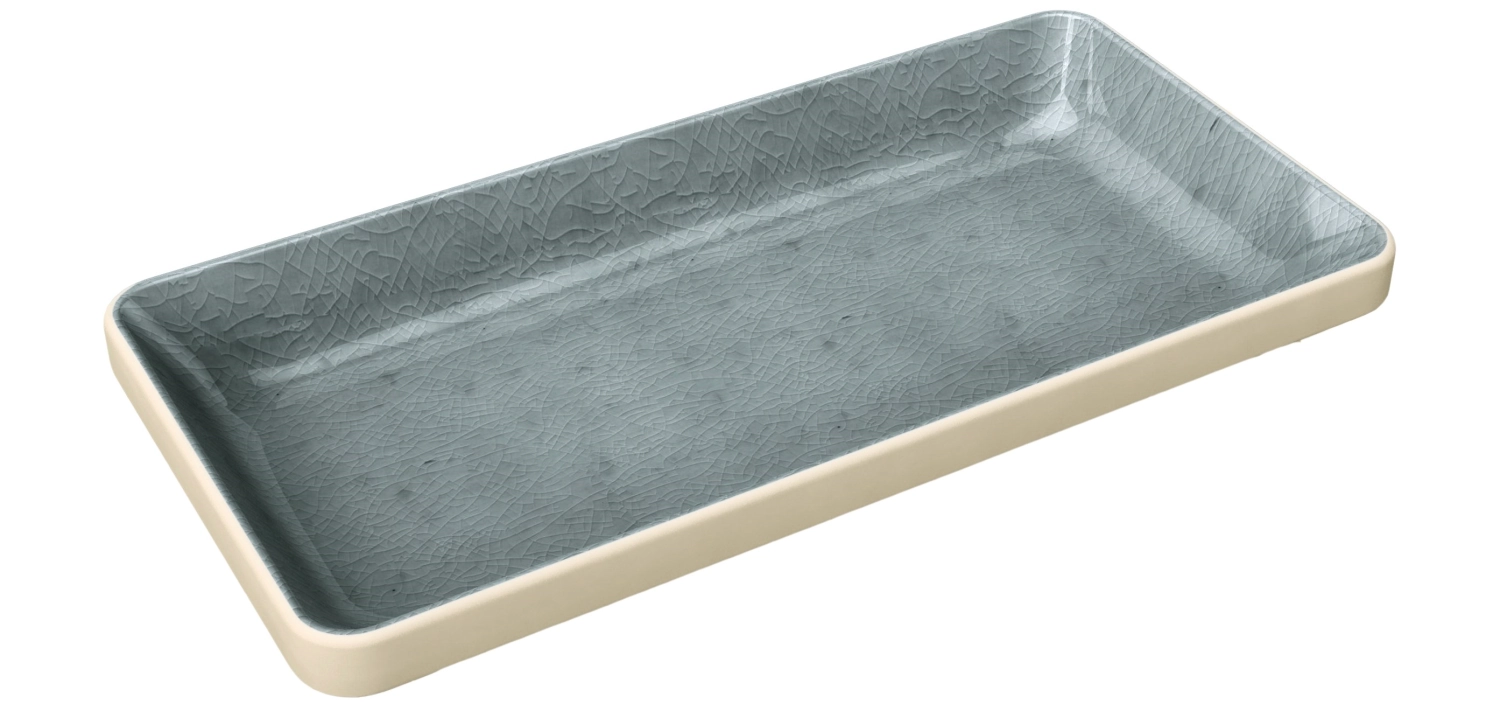 Playground nara plat rectangulaire gris 18x9cm 0.18lt h2.3cm