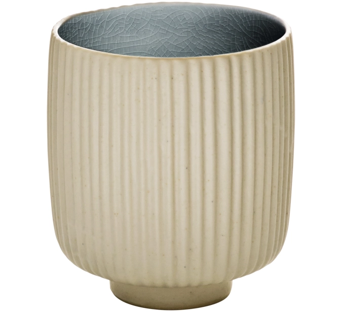 Nara mug w/o handle relief grey 0,3