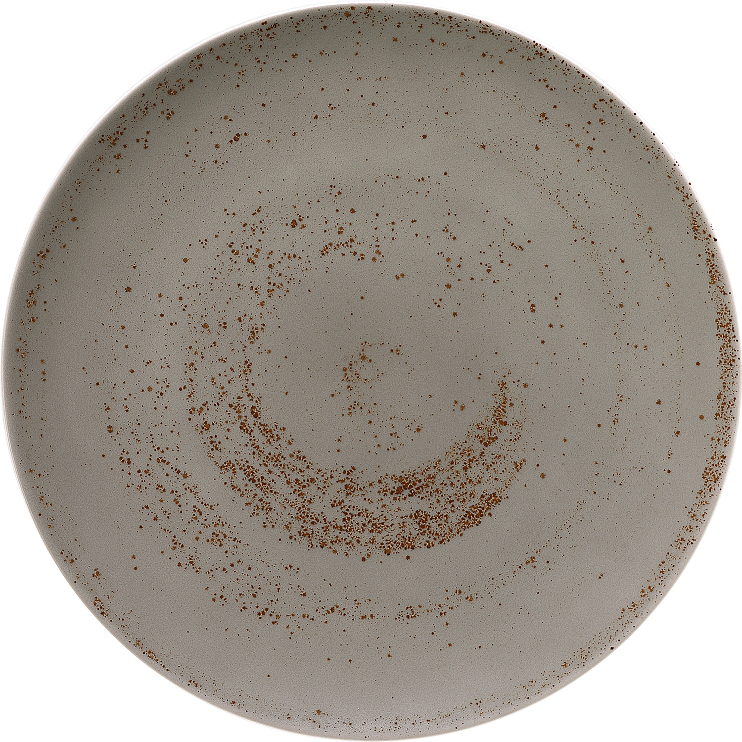 Pottery Unique Lightgrey Teller flach rund coupe 30cm