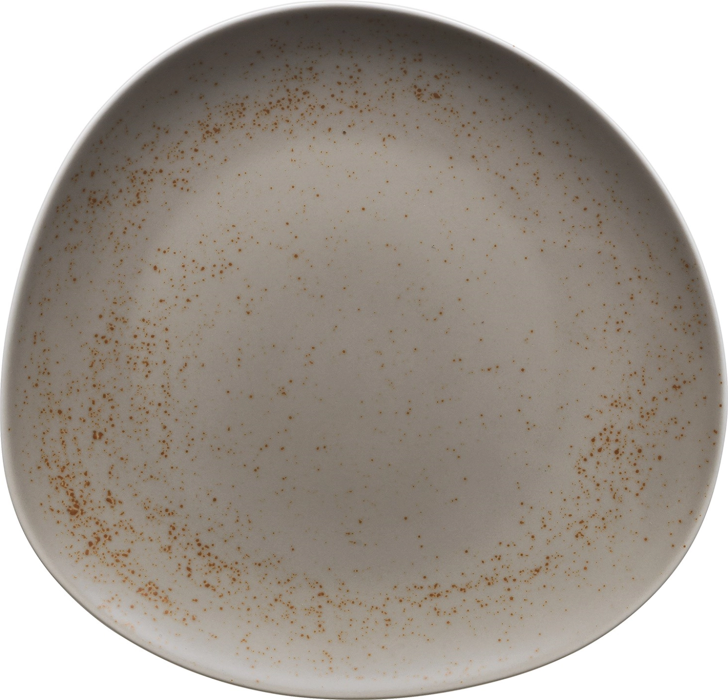 Pottery Unique Lightgrey ass plate asymétrique coup 12cm