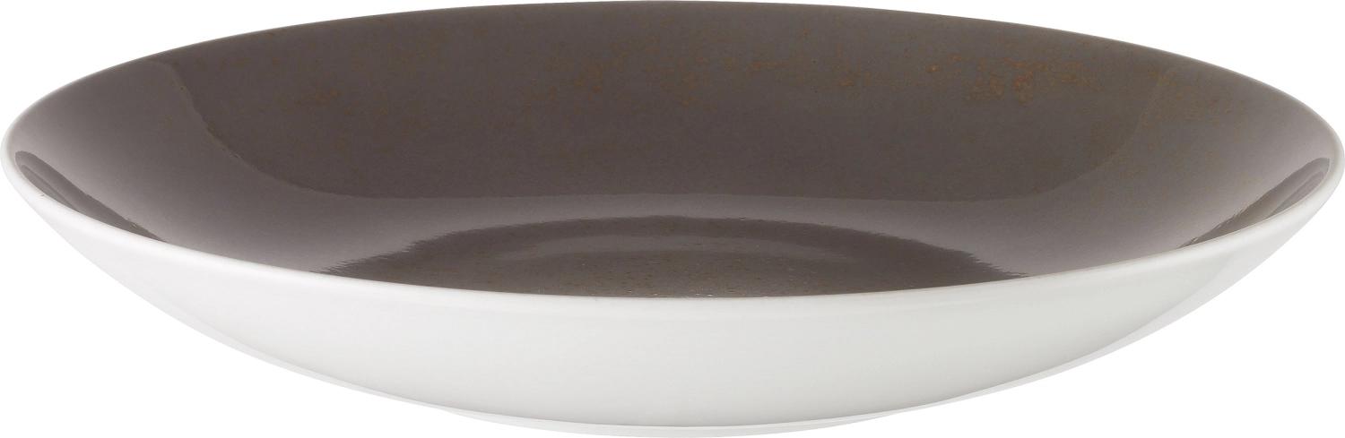 Pottery Unique Darkgrey Teller tief rund coupe 21cm