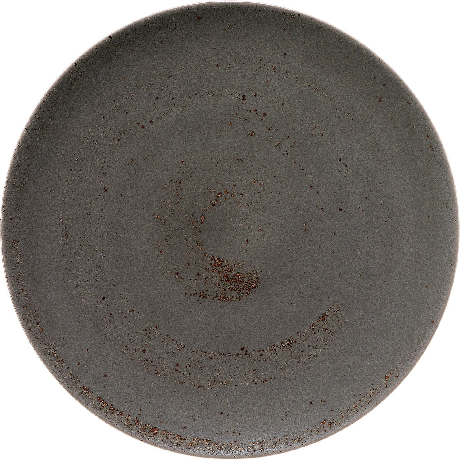 Pottery Unique Darkgrey Assiette plate ronde coupe 17cm