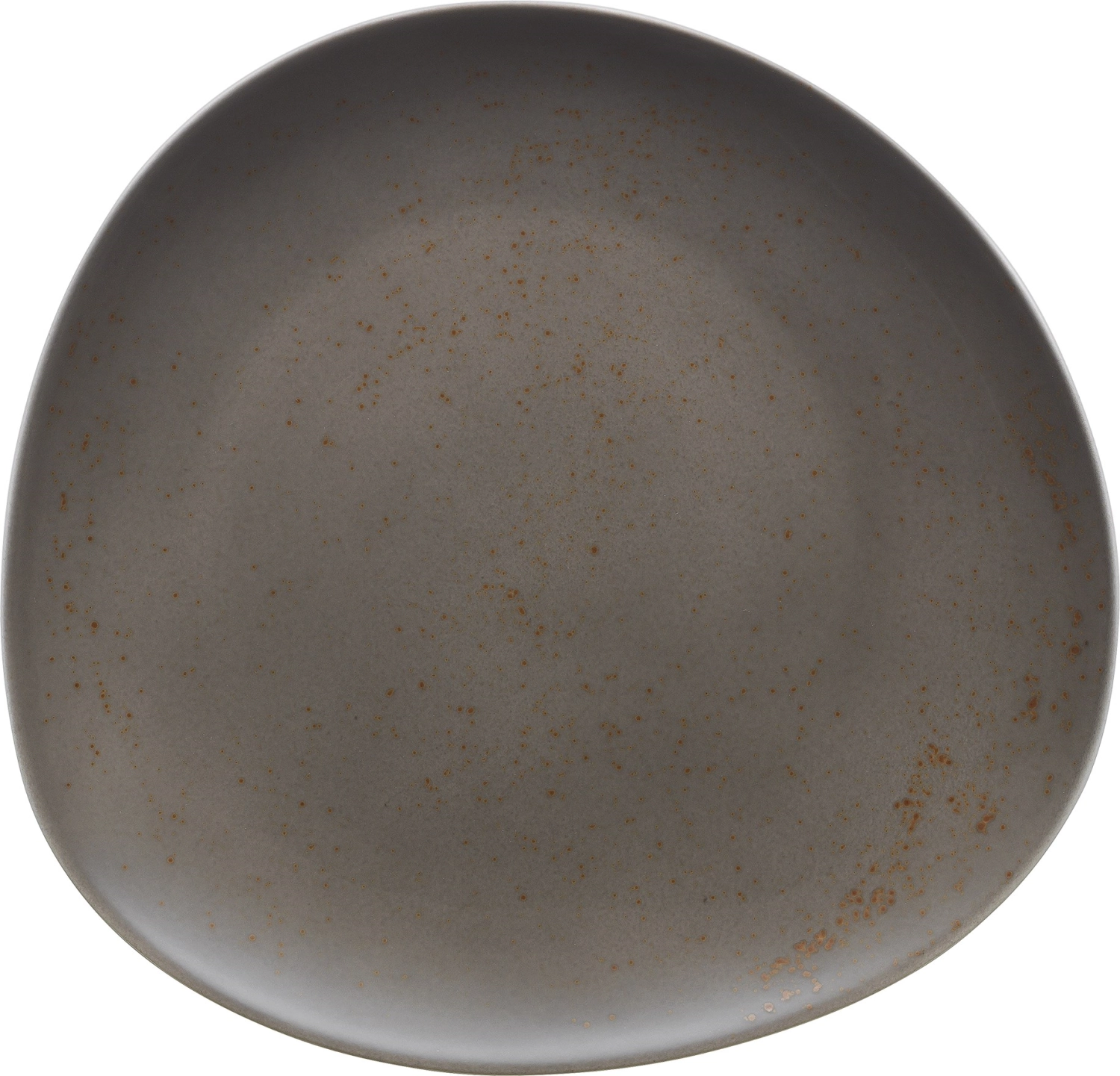 Pottery Unique Darkgrey ass plate asymétrique coupe 15cm