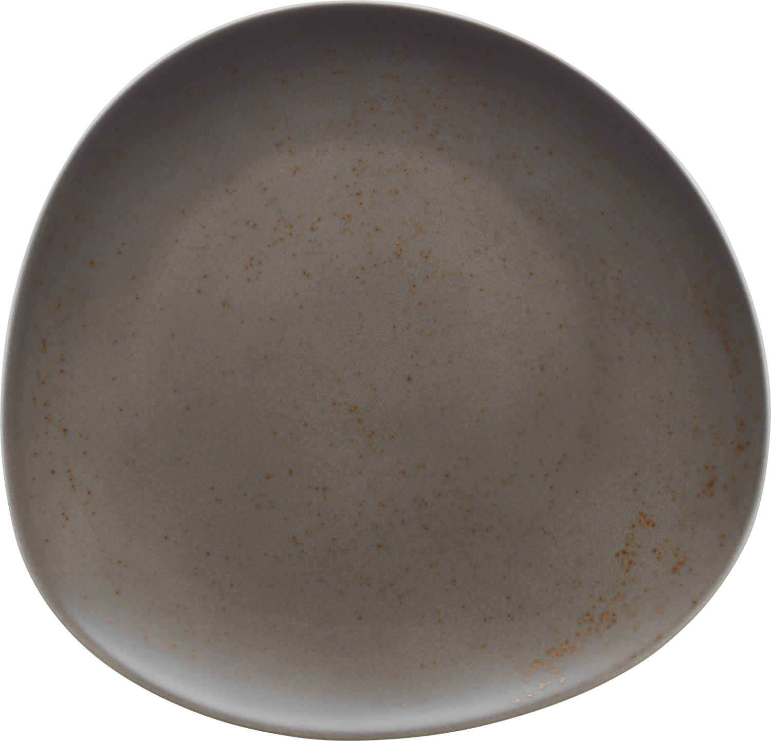 Pottery Unique Darkgrey ass plate asymétrique coupe 26cm