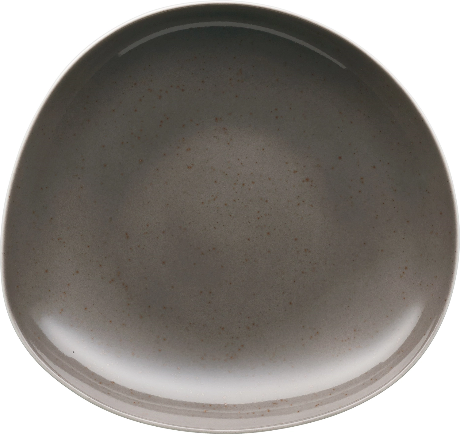 Pottery Unique Darkgrey Teller tief asymmetrisch coupe 16cm