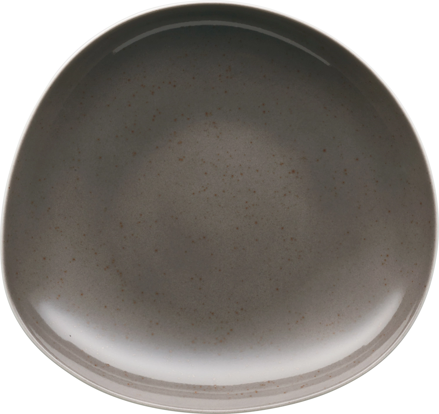 Pottery Unique Darkgrey Teller tief asymmetrisch coupe 28cm