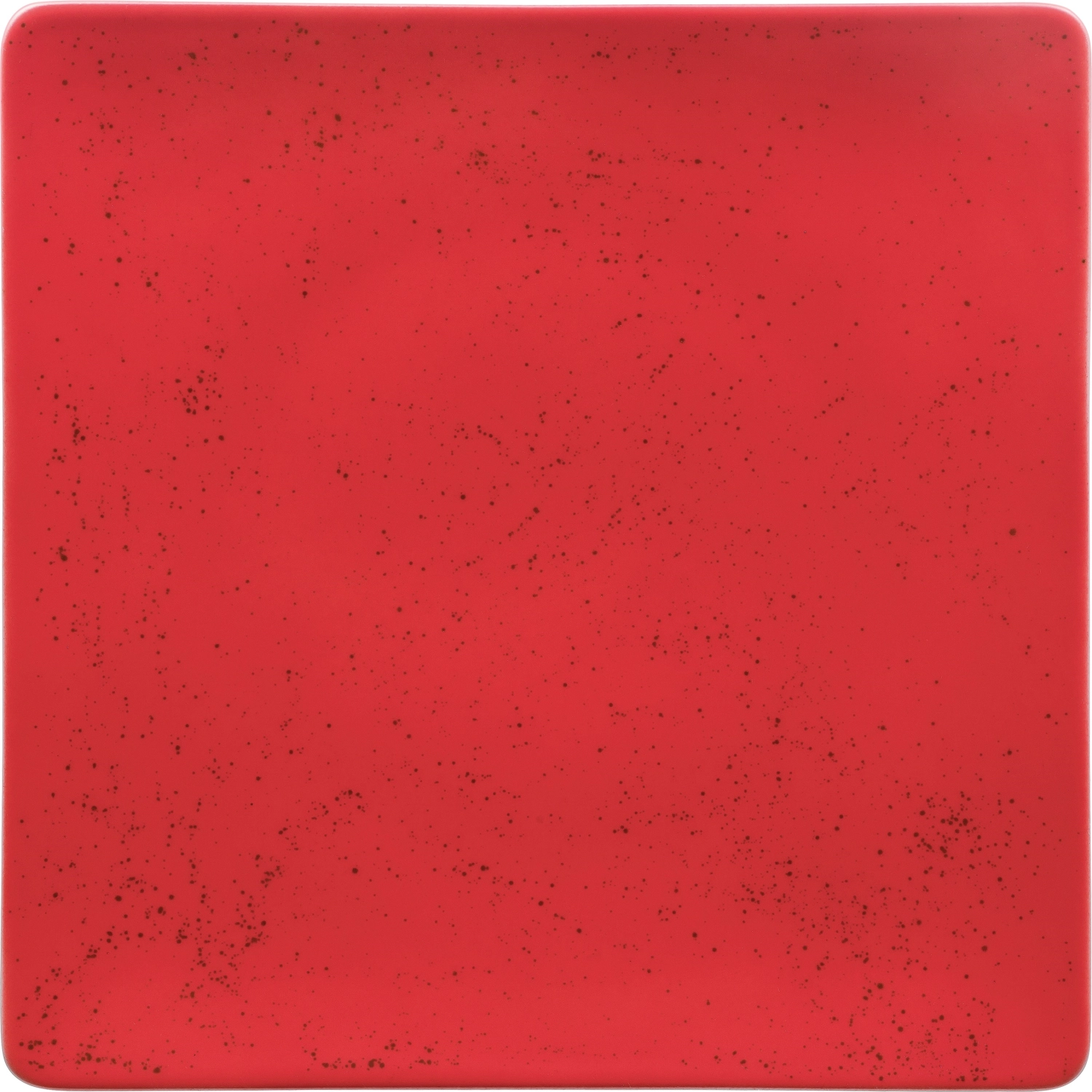 Pottery Unique Red Assiette plate carrée coupe 24cm