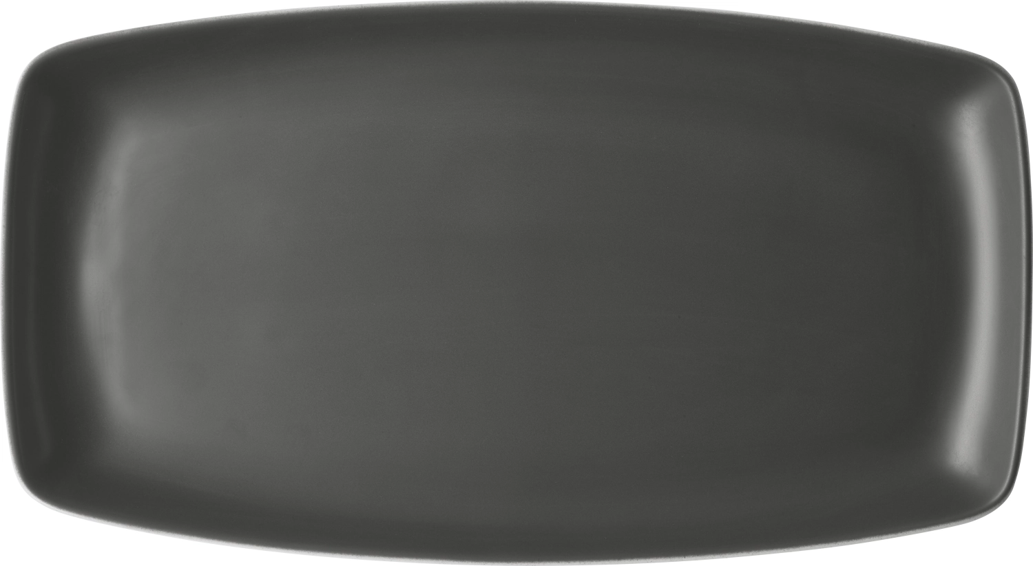Pottery Frosted Black Platte rechteckig 36x20cm