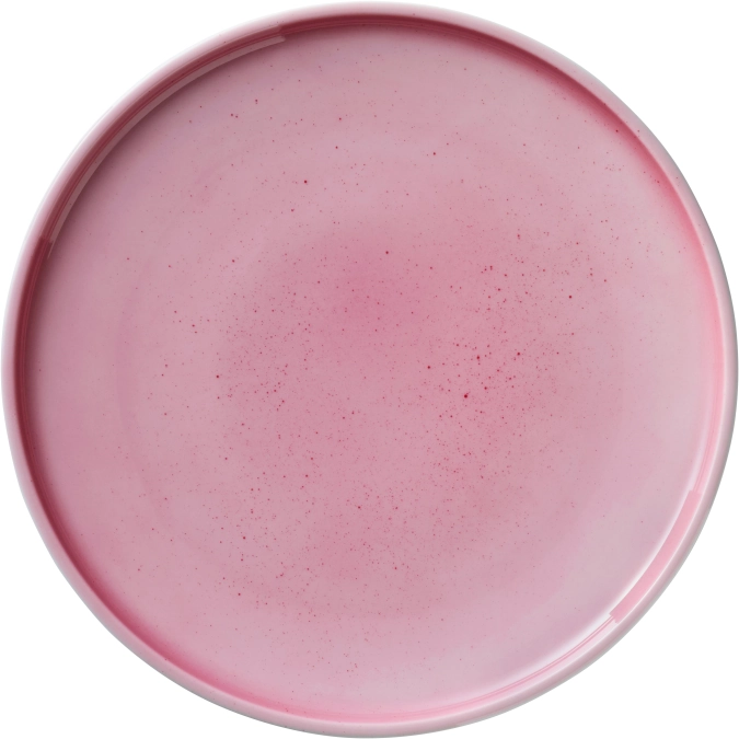 Shiro pink splash assiette plate ronde coupe 28cm