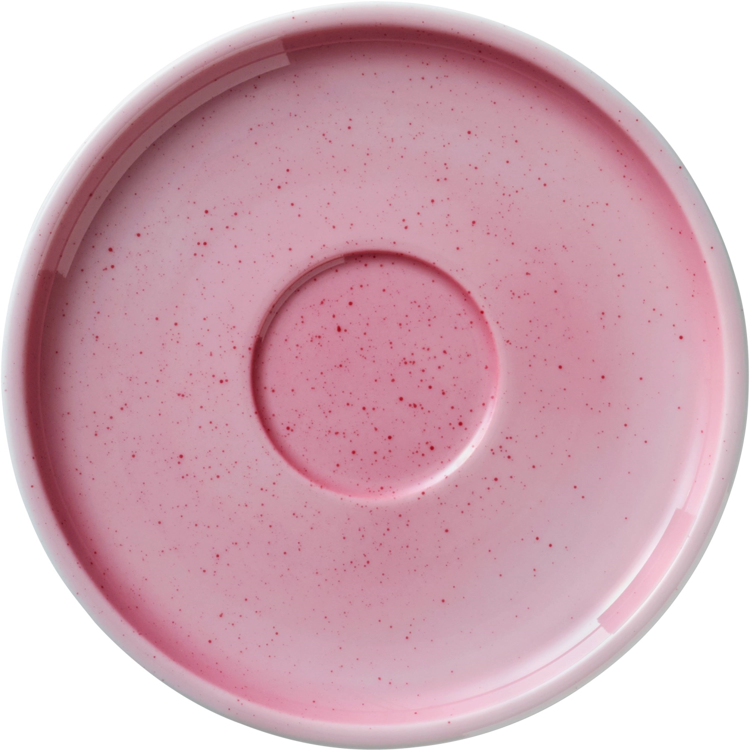 Shiro PINK SPLASH Combi soucoupe ronde 17cm