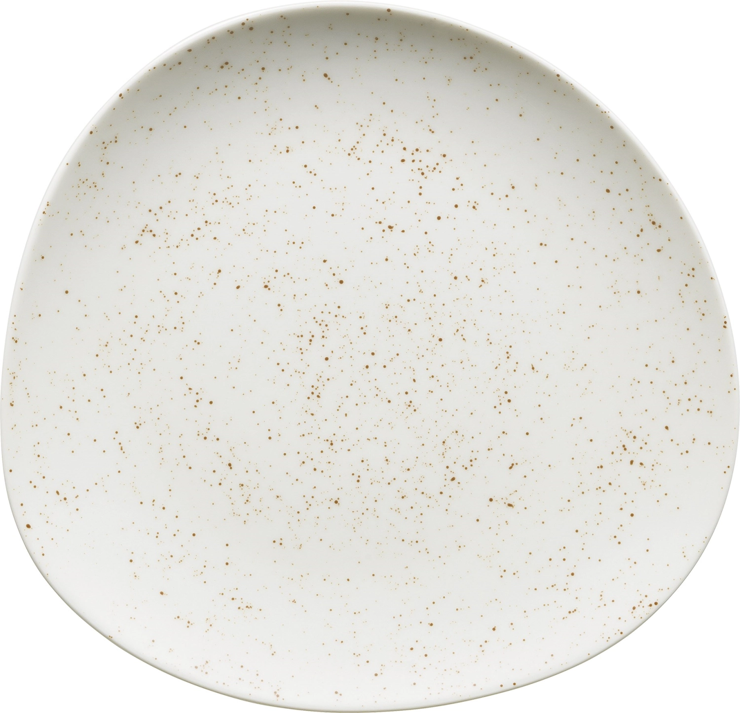 Pottery Unique white Assiette plate asymétrique coupe 15cm