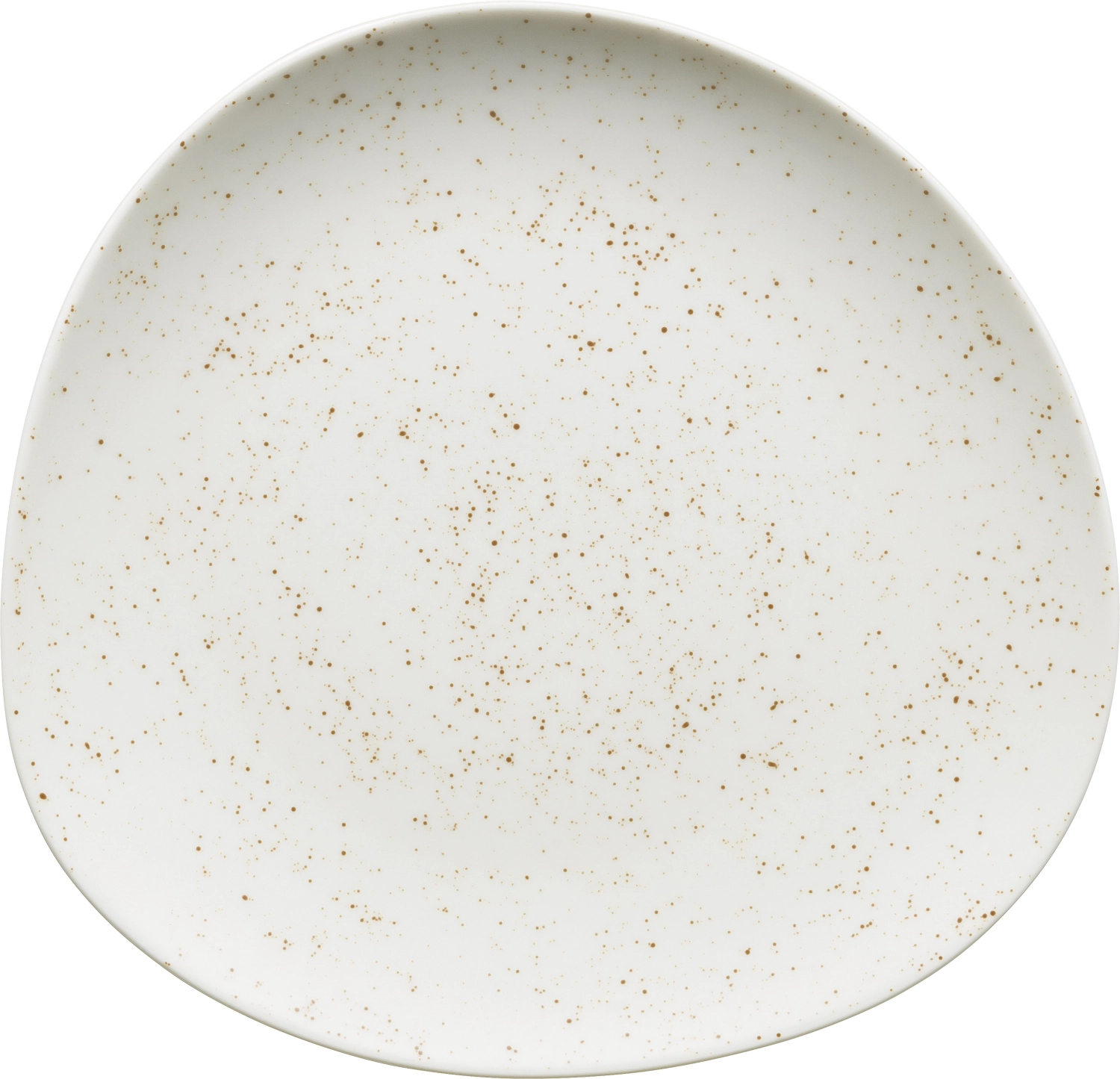 Pottery Unique white Assiette plate asymétrique coupe 31cm