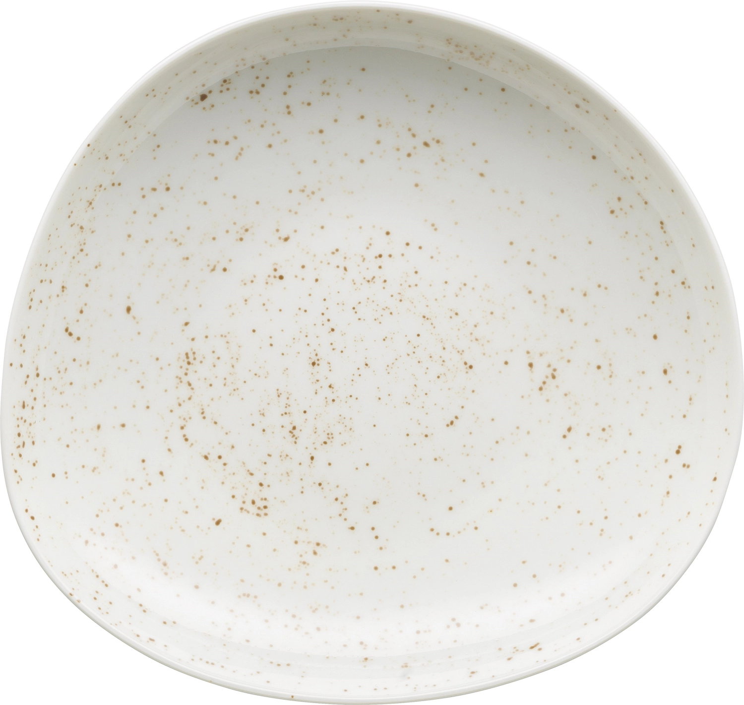 Pottery Unique white Assiette creuse asymétrique coupe 22cm