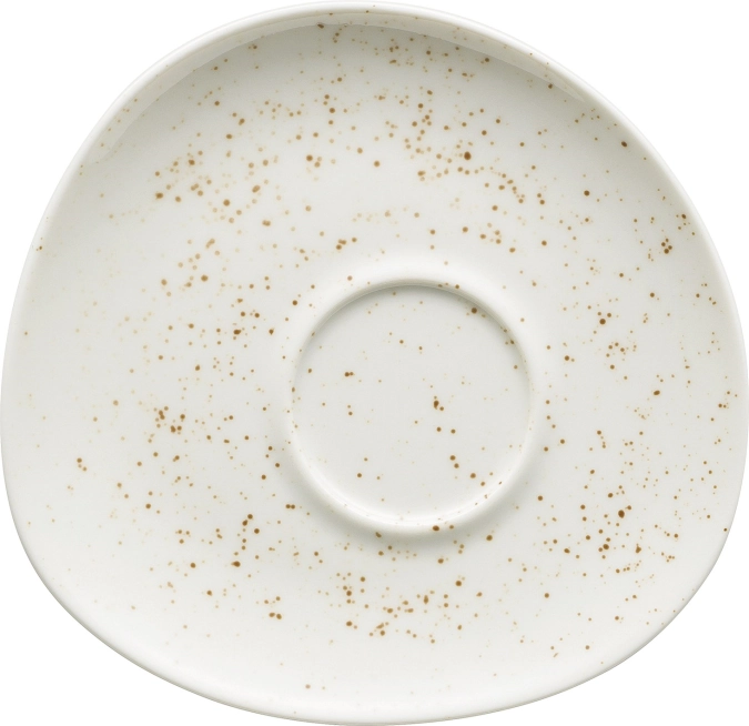 Pottery Unique white Soucoupe asymétrique 12cm