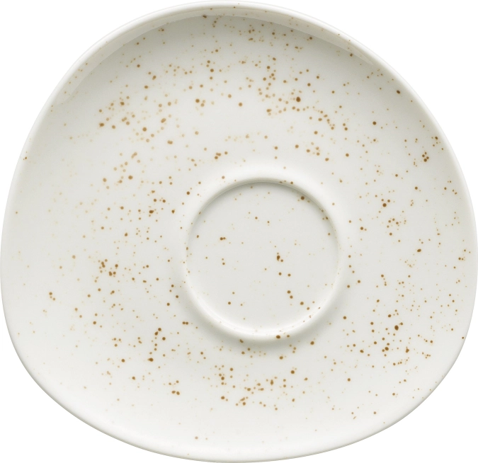 Pottery Unique white Soucoupe combinée asymétrique 16cm