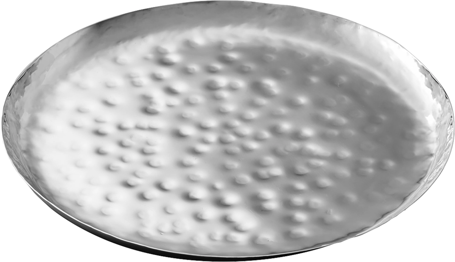 Plate flat round hammered 16cm