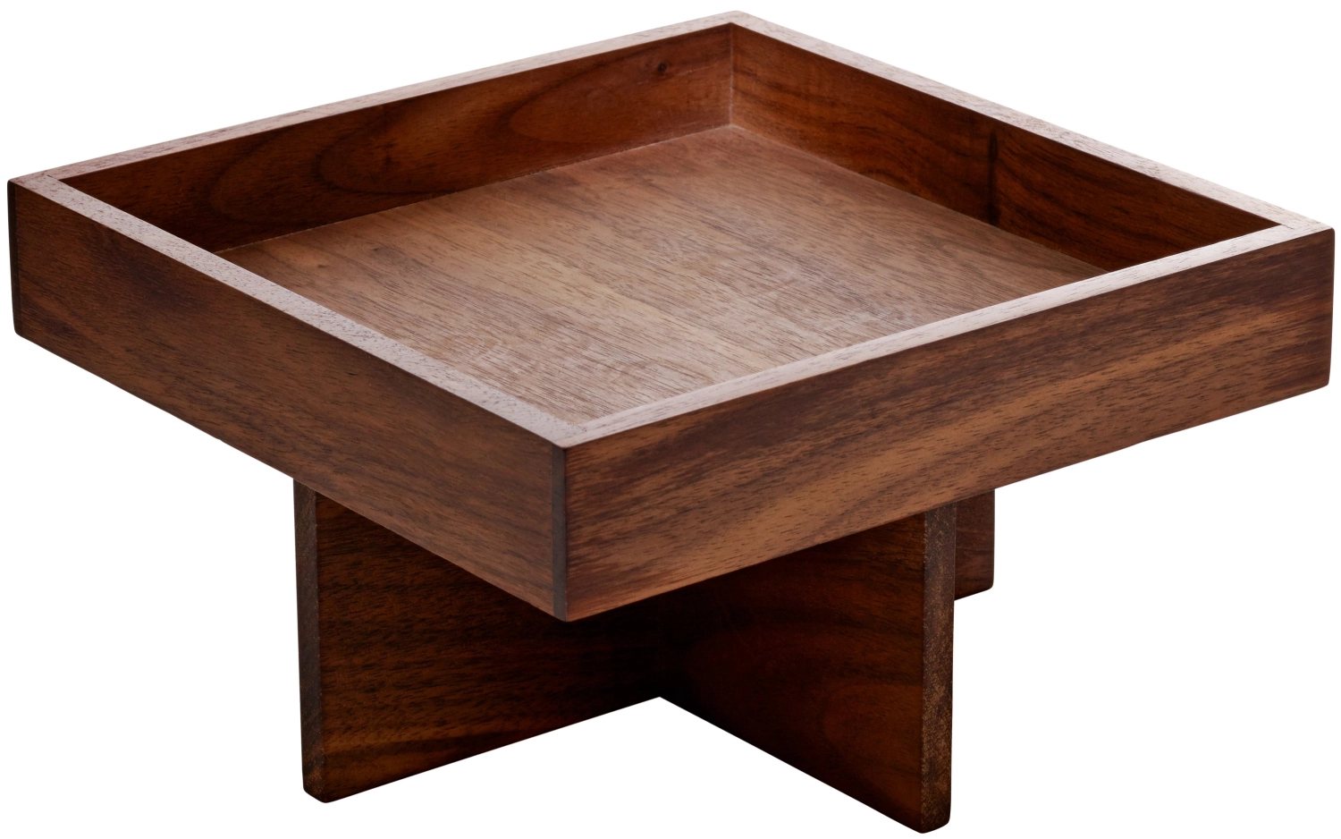 Playground ananti ménagère carrée noyer 18x18cm sur pied 8cm