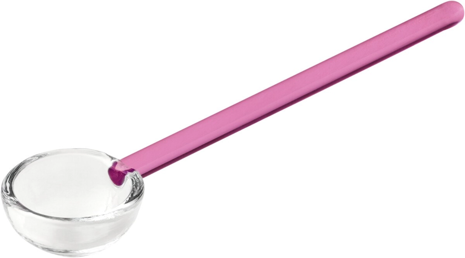 Playground Spoons cuillère en verre 14cm clair manche rosé