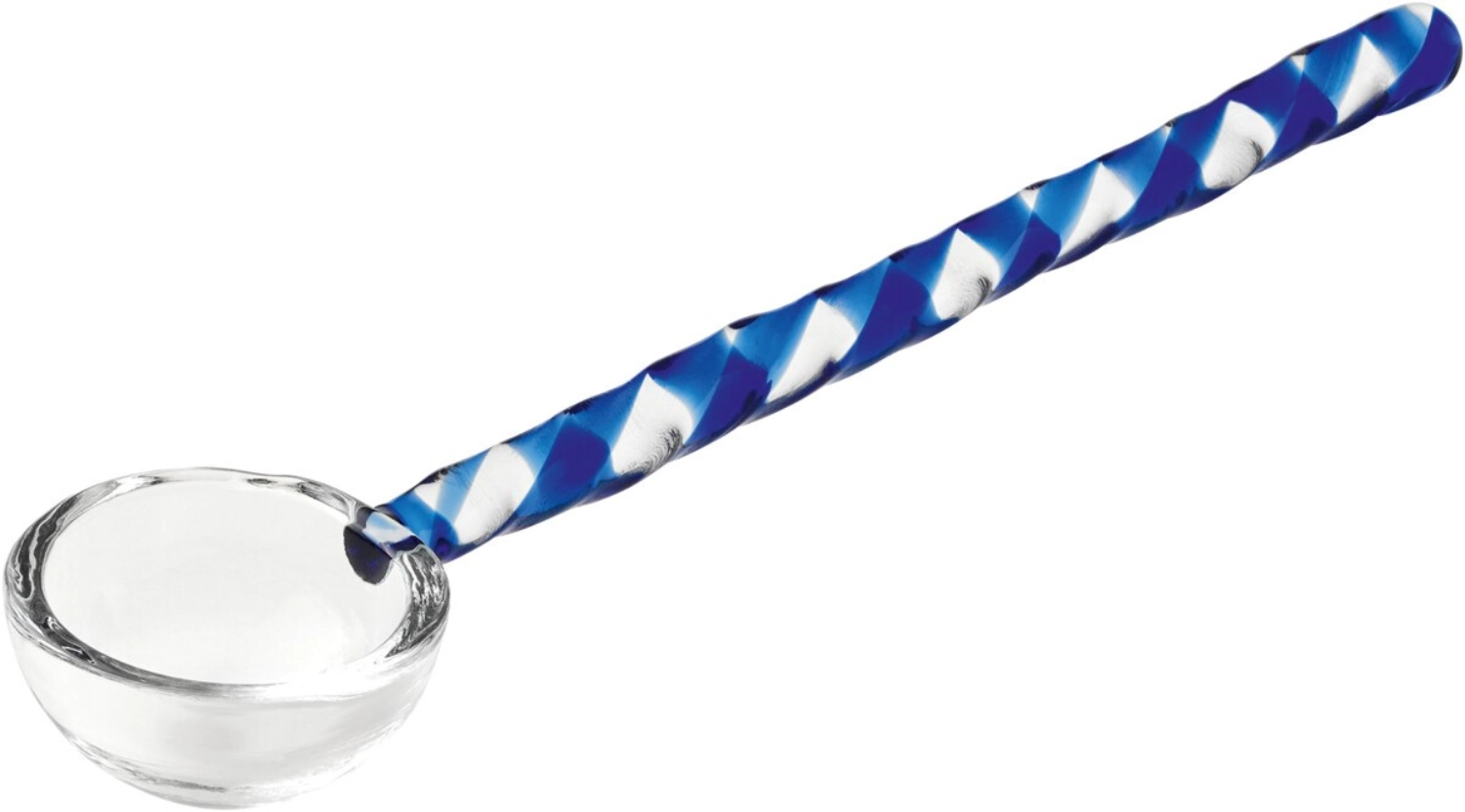 Playground Spoons Cuillère en verre 14cm clair motif bleu