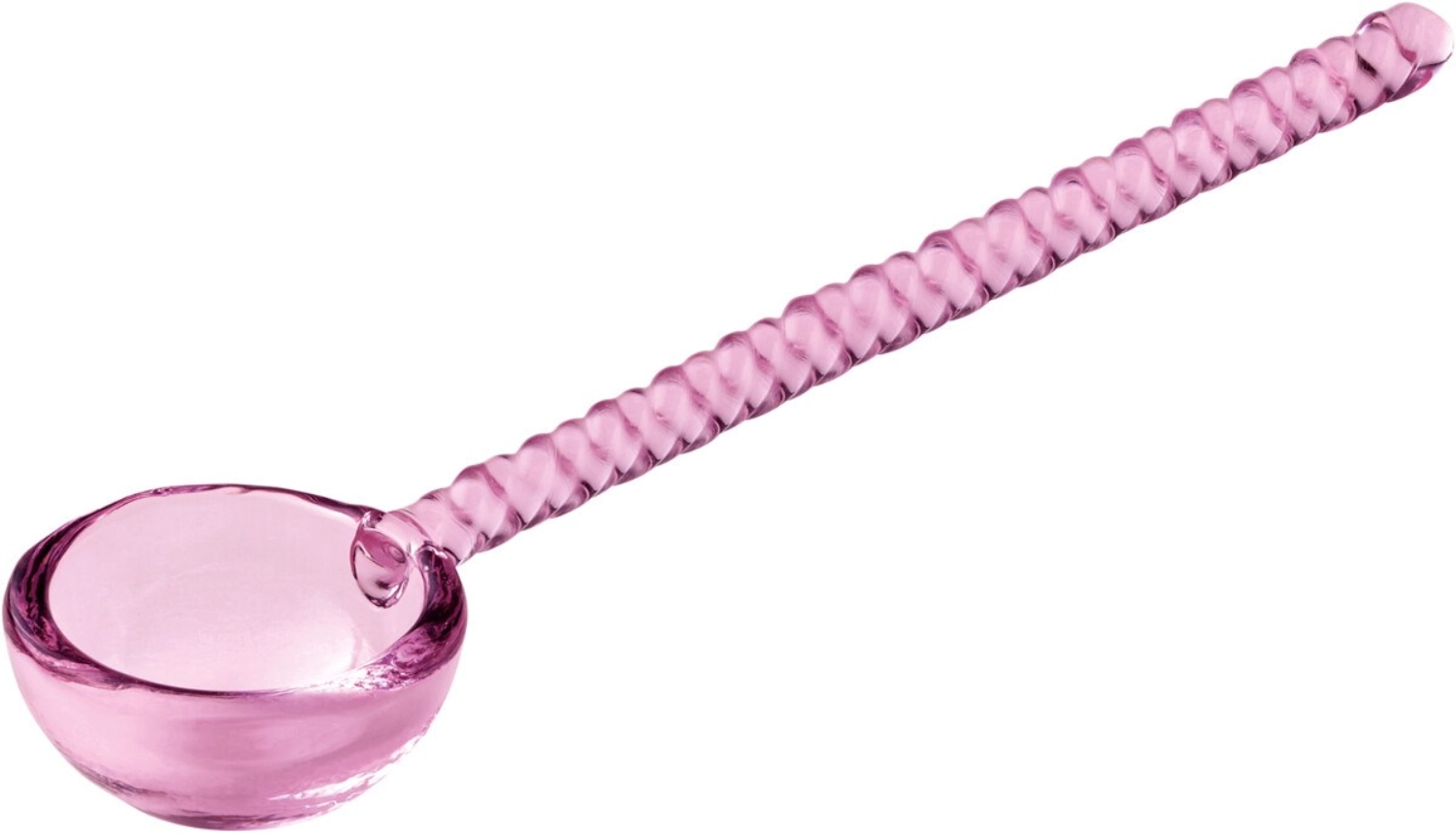 Playground Spoons Cuillère en verre 14cm motif rosé