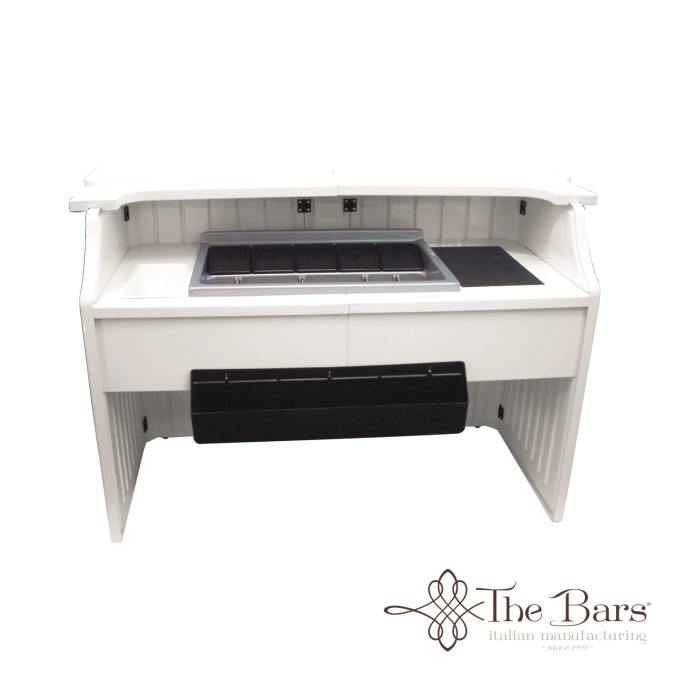 Full Catering Bar Station White With Drink Station Grey