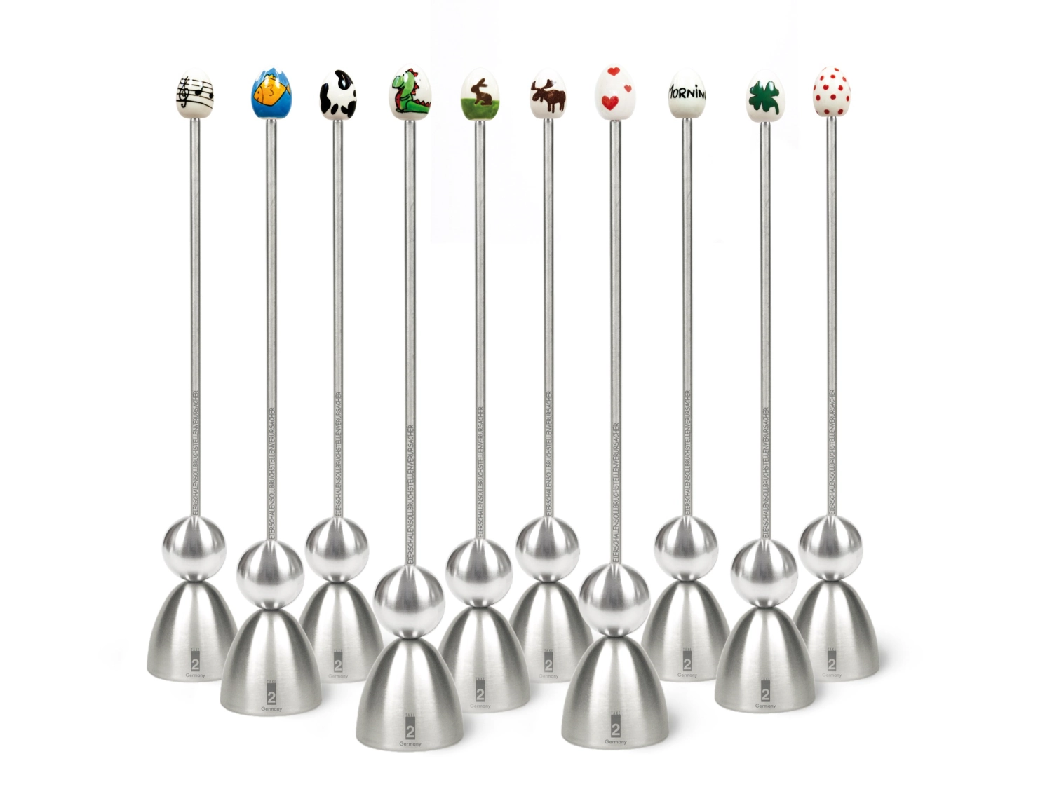 20er Set Clack Eieröffner Keramik-Edition 2,assort.