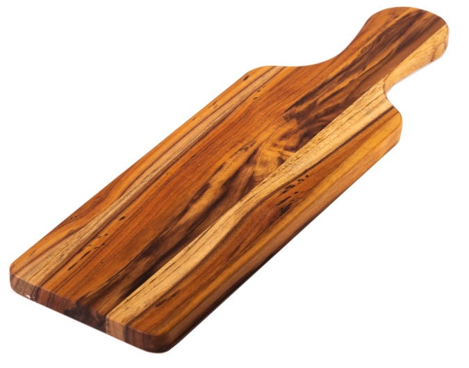 Planche à découper et à servir en teck "paddle", 51x16x2 cm