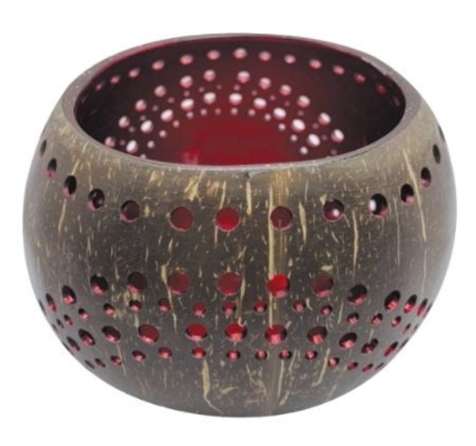 Teelichthalter Kokosnuss