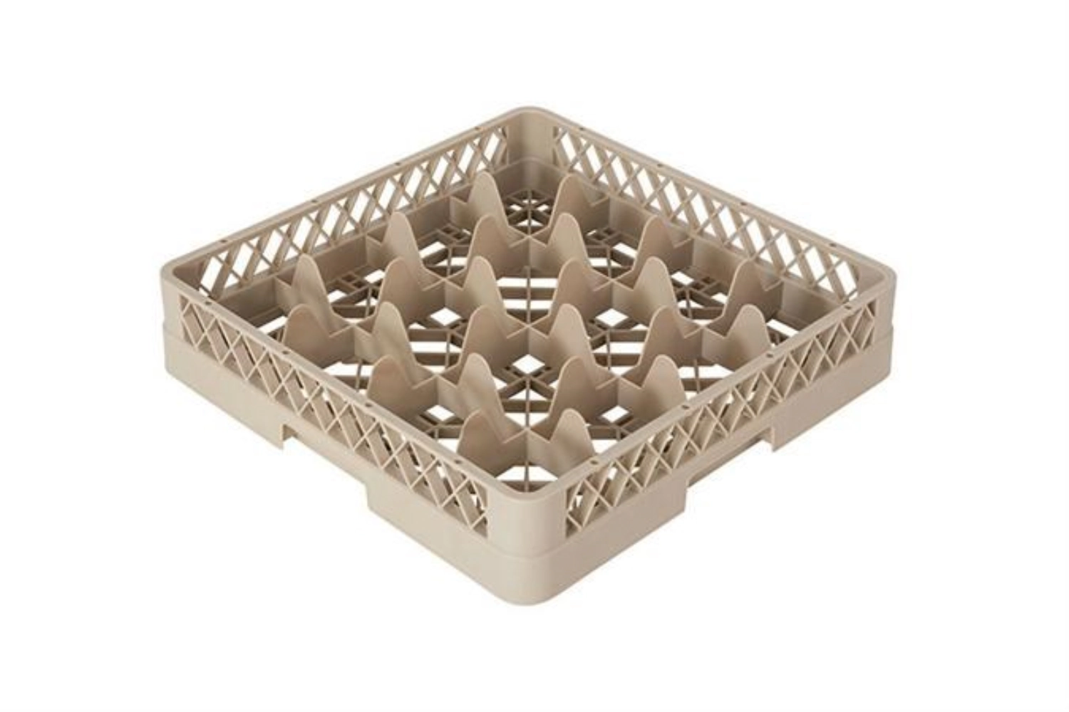 Gläserkorb 16 Fä Glas D9 bis 11.4cm H max 8.5cm beige
