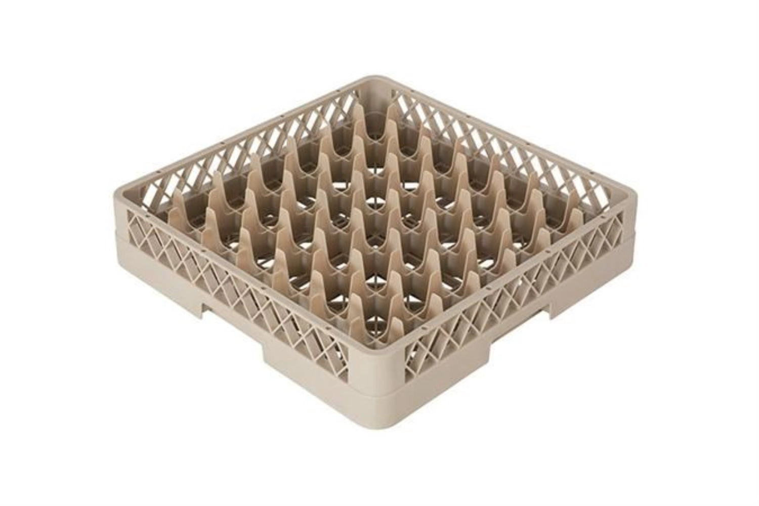 Gläserkorb 49 Fä Glas D7.5 bis 8.1cm H max 8.5cm beige