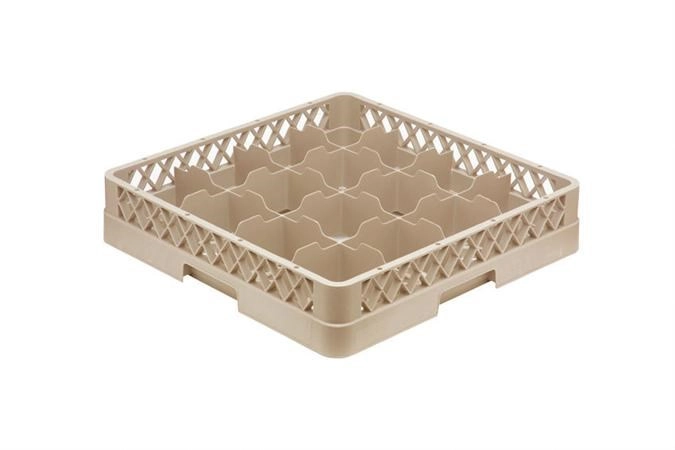 Tassenkorb 16 Fächer 11.2x11.2cm beige H max 8.5cm