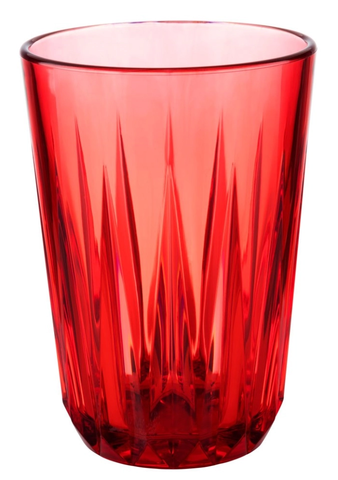 Gobelet crystal rouge d7cm h9.5cm, 150ml