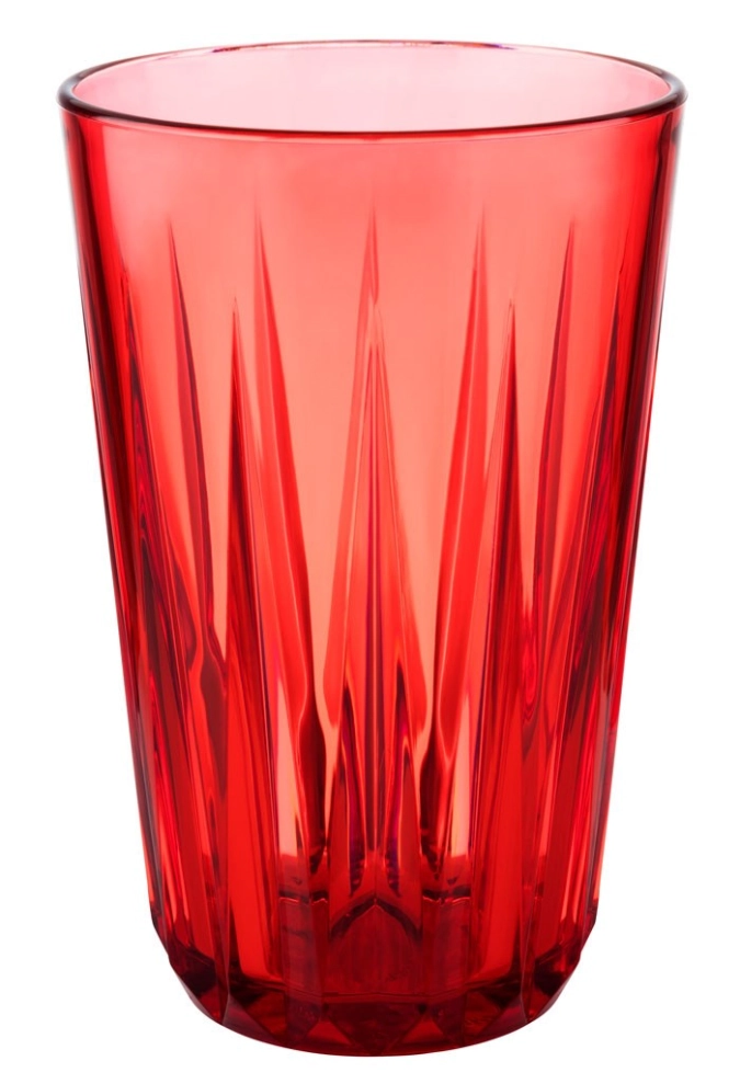 Gobelet crystal rouge d8cm h12.5cm, 300ml