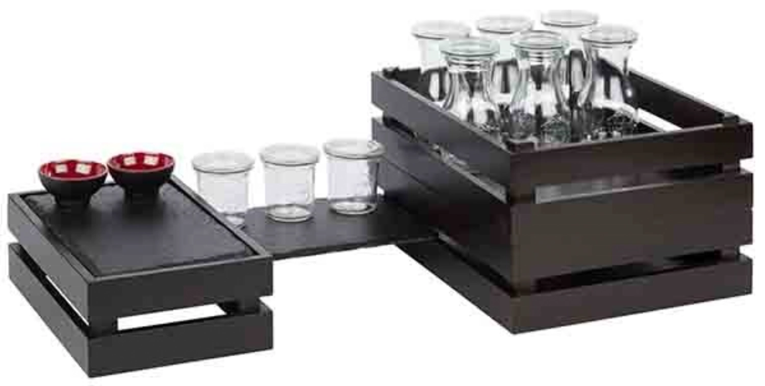 Holzbox Superbox 35x29cm H10.5cm, schwarz