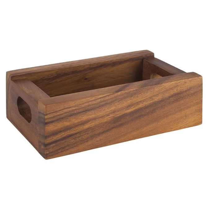 Holzbox-TABLE 15 x 9.5 cm. H: 5 cm, Akazienholz