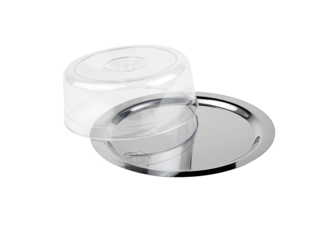 Kuchentablett Finesse, rund ca. D38cm Edelstahl H12cm