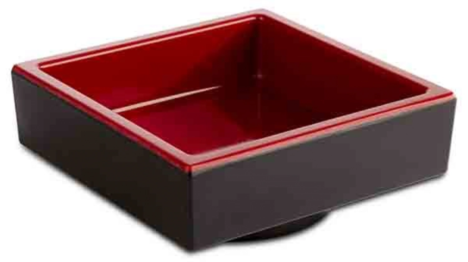 Asia Plus Bento Box 7.5x7.5cm H3cm schwarz/rot