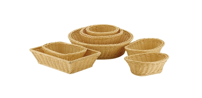 Poly Rattan Flechtkorb, oval. 28.5x17.5cm, H8.5cm