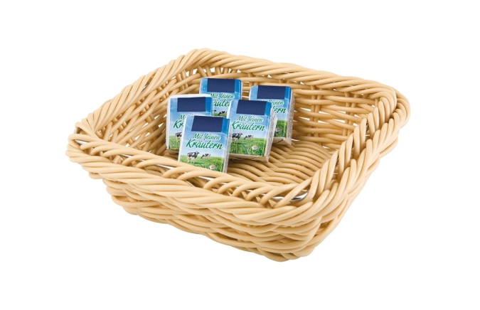 Poly Rattan Flechtkorb GN 1/6, ca. 17.6x16.2cm, H6.5cm