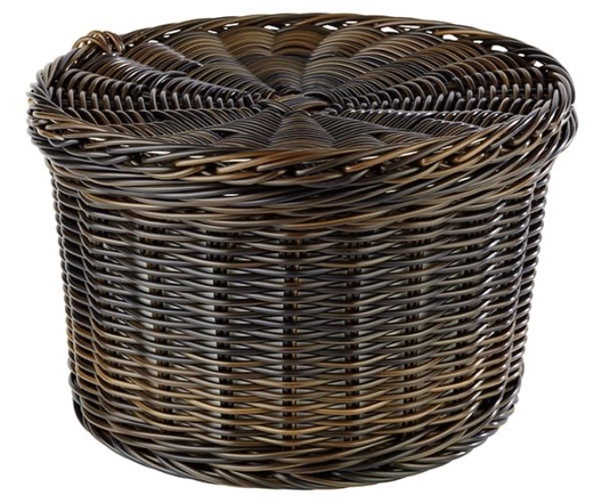 Eier-Korb, D26cm, H17cm, PP schwarz-braun