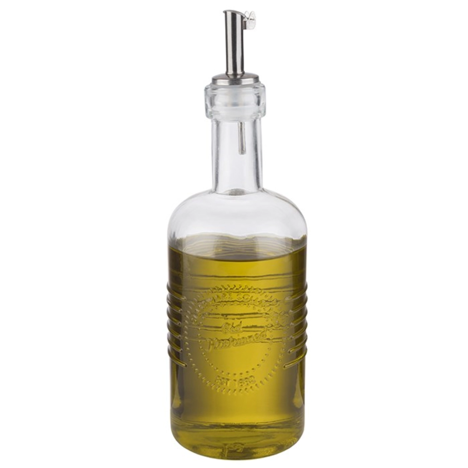Bouteille d´huile et vinaigre old fashioned