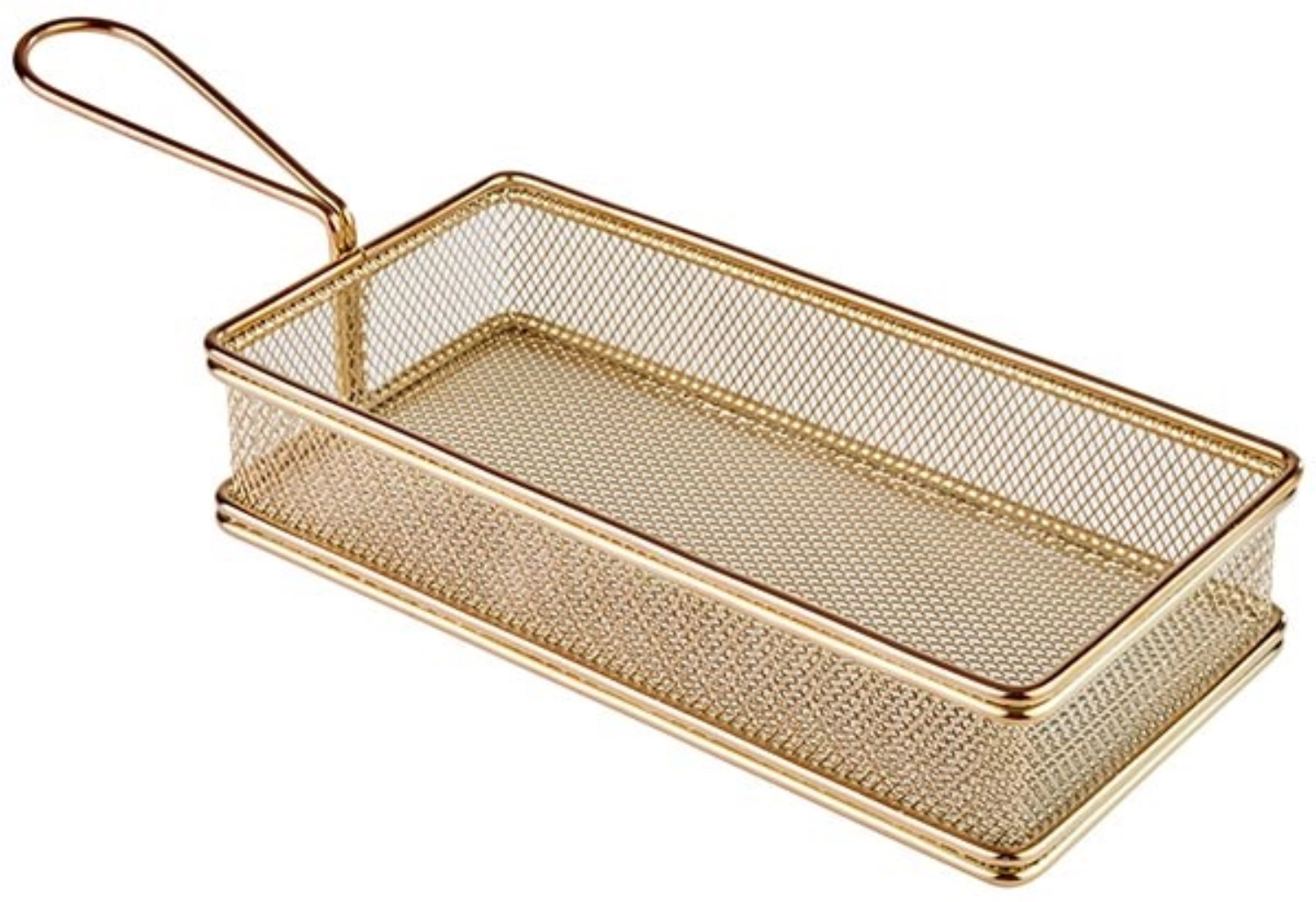 Servier Frittierkorb 21,5x10,5cm, H4,5cm, Gold Look